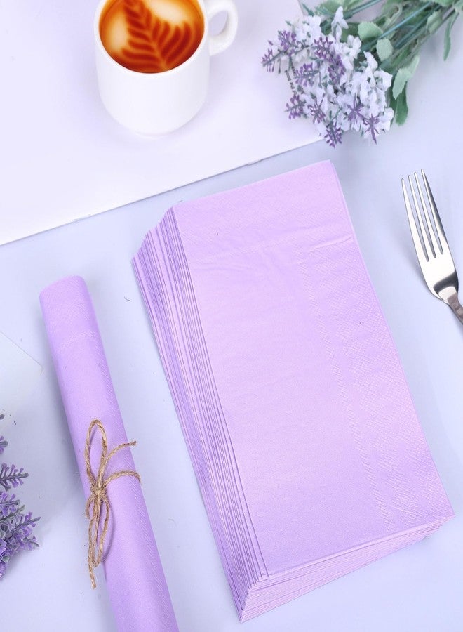 وولاين مجموعة مناديل ضيوف من والين، 200 قطعة، لون بنفسجي، للاستخدام مرة واحدة، برائحة الخزامى، مثالية لحفلات العشاء، مناديل ورقية يدوية مزخرفة، مناسبة للحمام، حفلات الزفاف، حفلات توديع العزوبية، حفلات أعياد الميلاد، مستلزمات تزيين الطاولات - Image 4